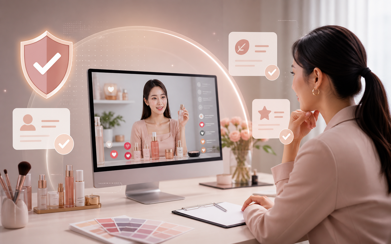Brand-safe AI livestream management scene